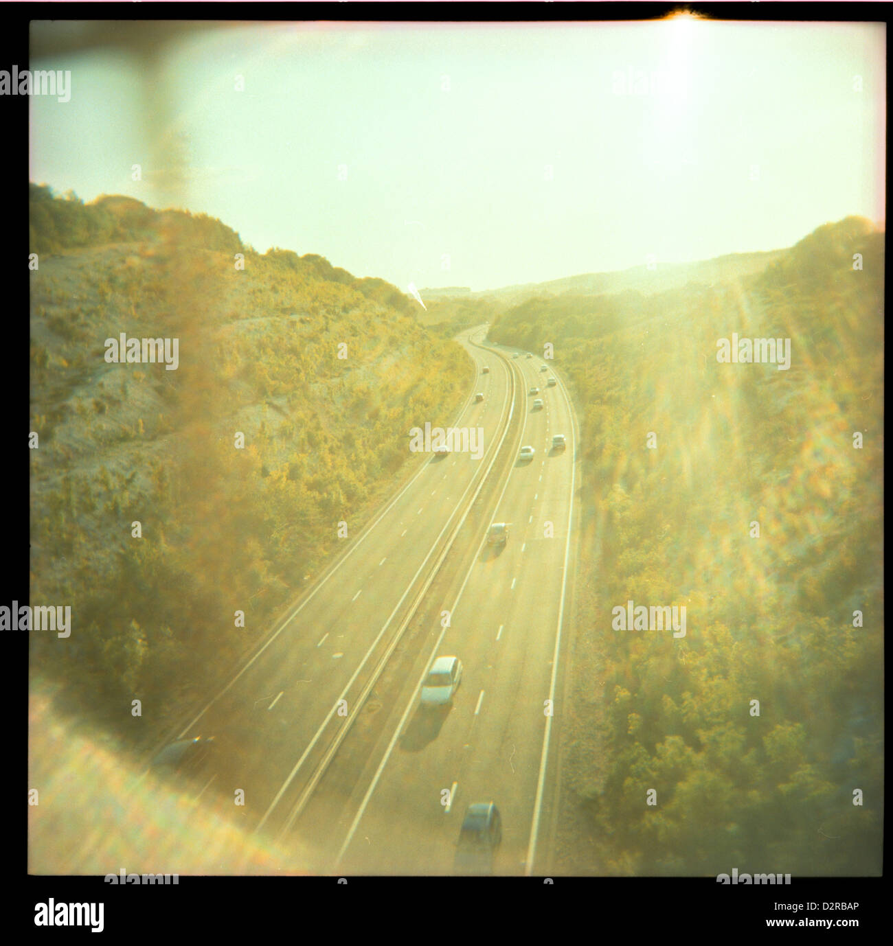 La strada a doppia carreggiata Foto Stock