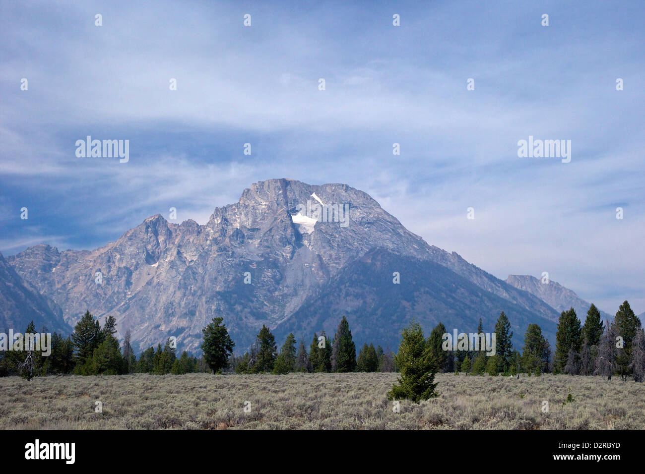 Montare Moran, Grand Teton National Park, Wyoming negli Stati Uniti d'America, America del Nord Foto Stock