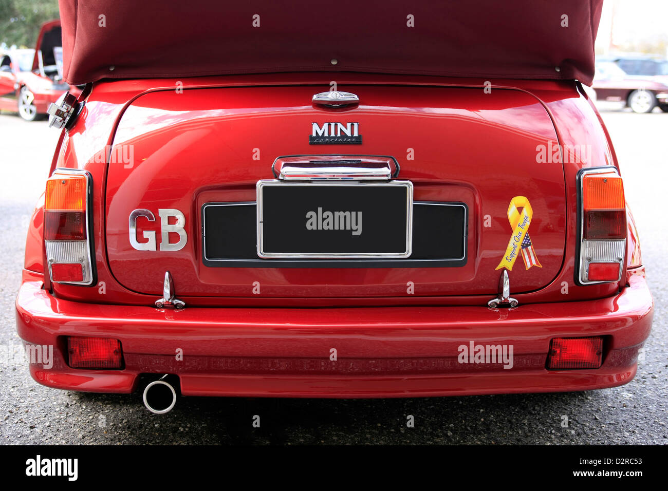 British 1996 Rover Mini Cabrio auto a Sarasota orgoglio e gioia car show in Florida Foto Stock