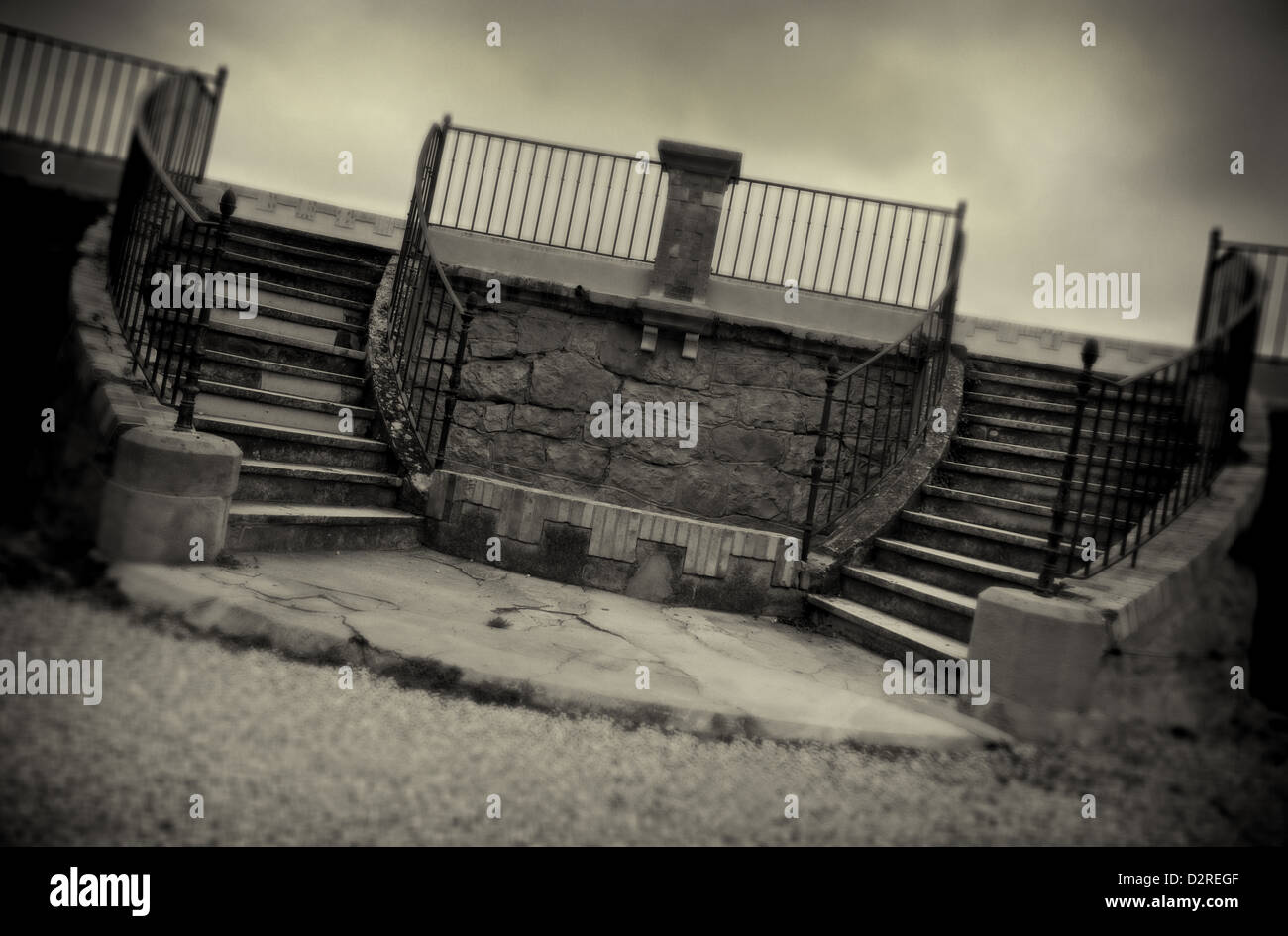 Scale a Rennes le Chateau, sud della Francia. Foto Stock