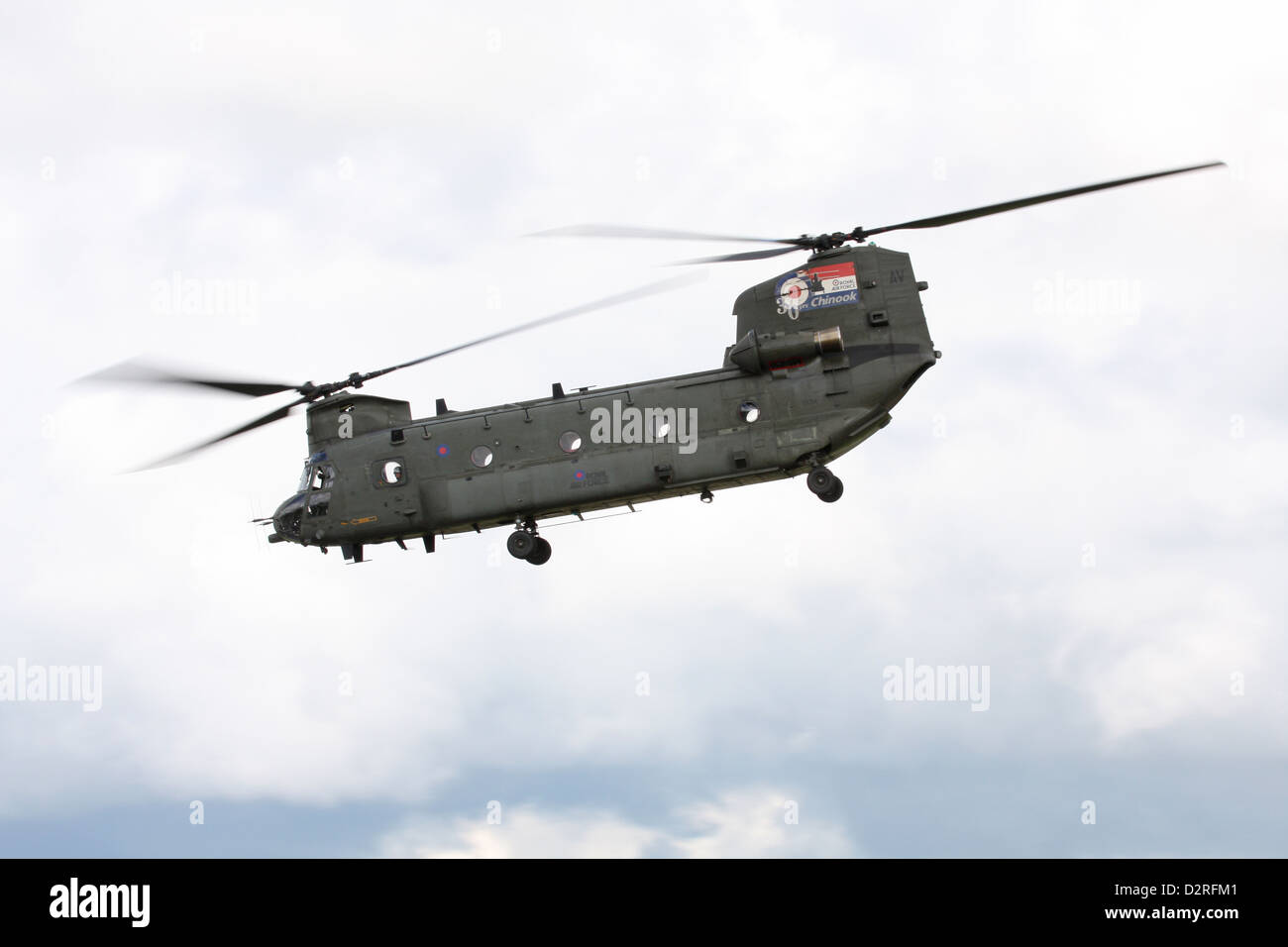 La CHinook HC2 ZA714 'AV' visualizza a RIAT 2012, RAF Fairford Foto Stock