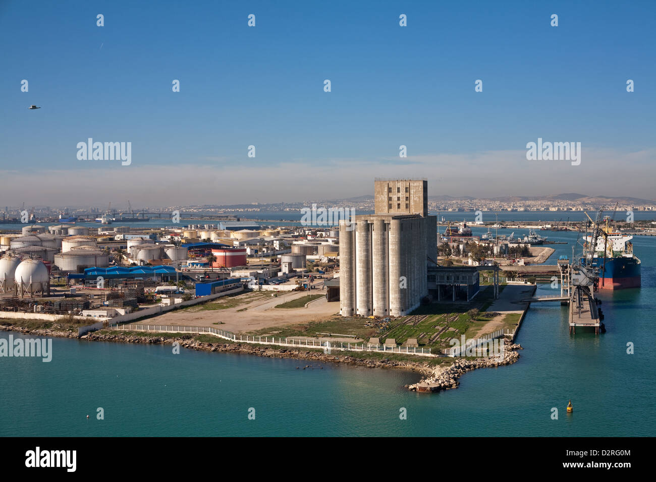 La Goulette, Tunisia, il porto commerciale di La Goulette Foto Stock