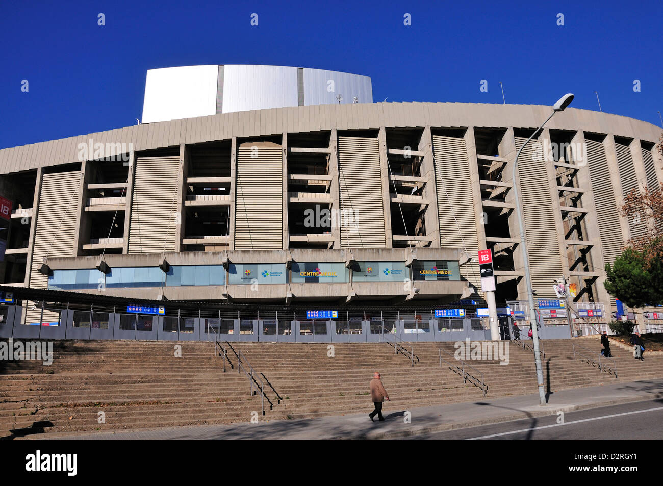 Barcellona, in Catalogna, Spagna. Stadio di calcio Camp Nou (1957) home di F C Barcelona Foto Stock