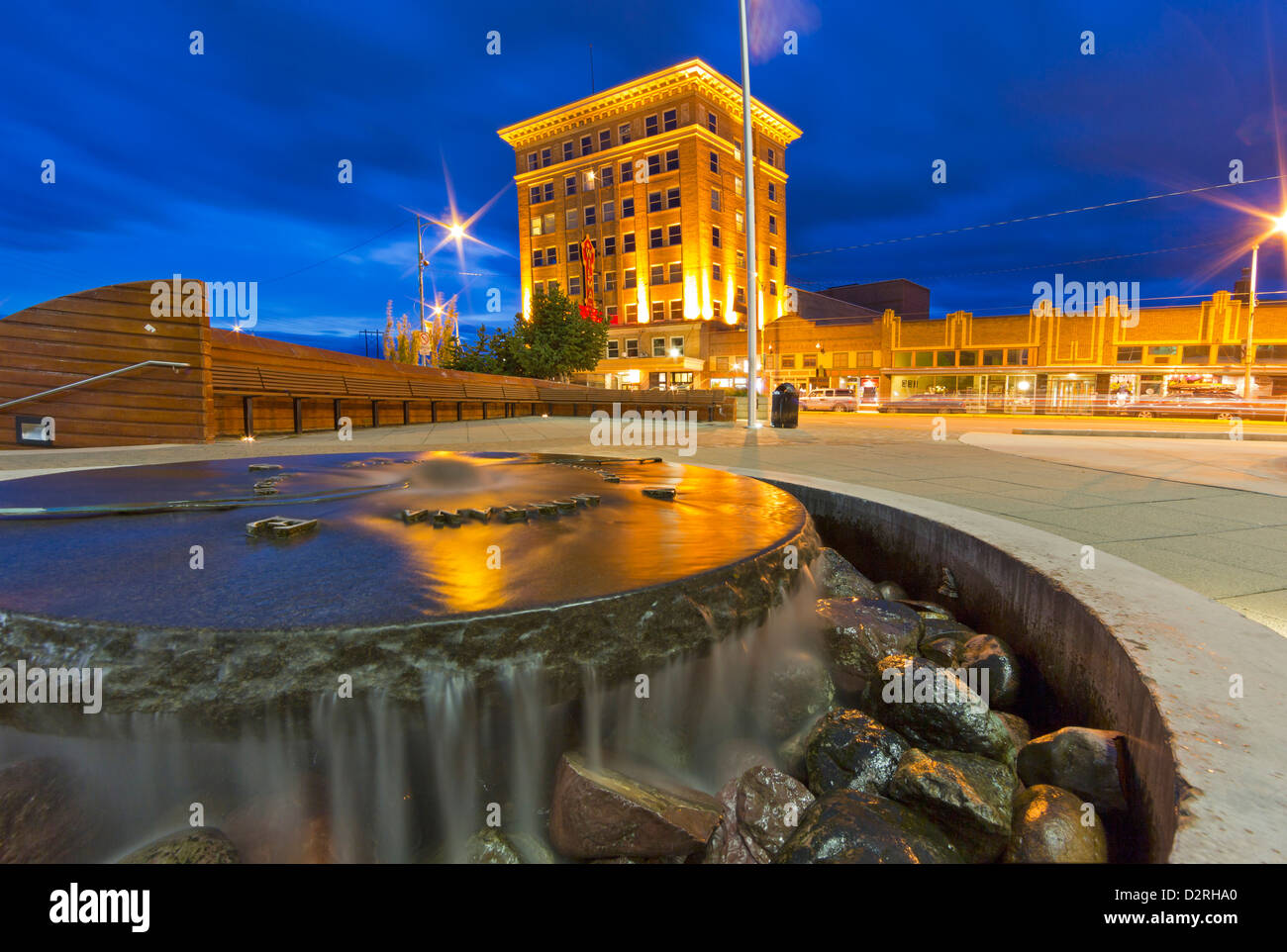 Lo storico Teatro Wilma edificio al tramonto nel centro cittadino di Missoula, Montana, USA Foto Stock