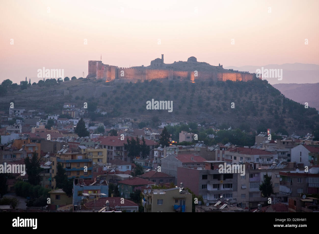Asia, la Turchia, Anatolia, Selcuk, Vista panoramica, Castello Foto Stock