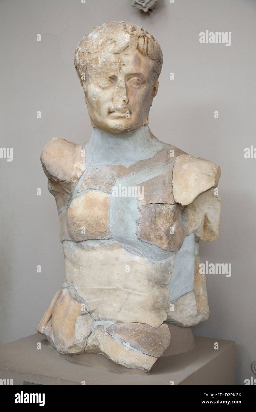 Asia, Turchia, Anatolia, Selcuk, museo di Efeso, statua dell'imperatore Augusto Foto Stock