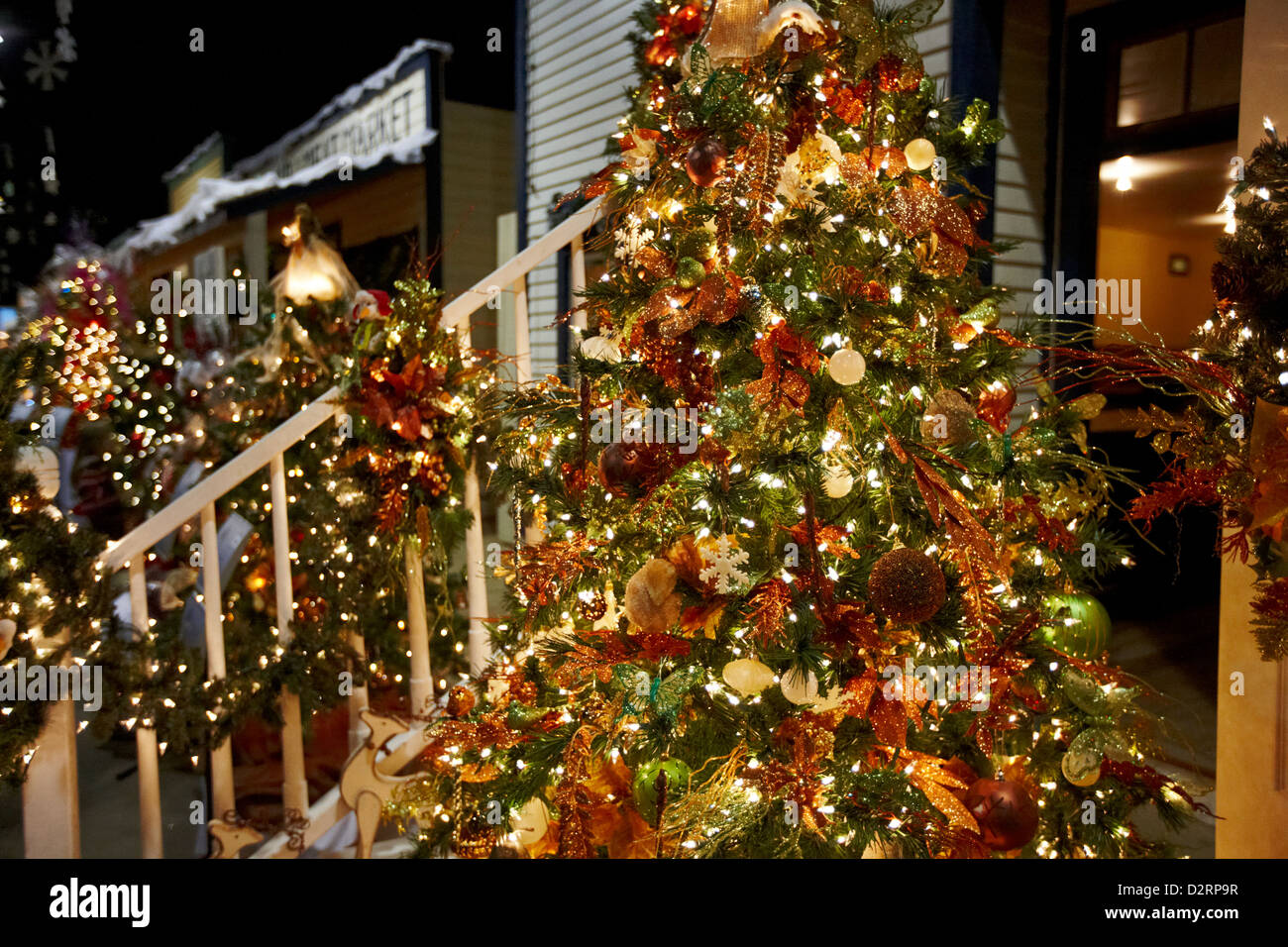 Festa degli alberi presso la Western development museum Saskatoon Saskatchewan Canada Foto Stock