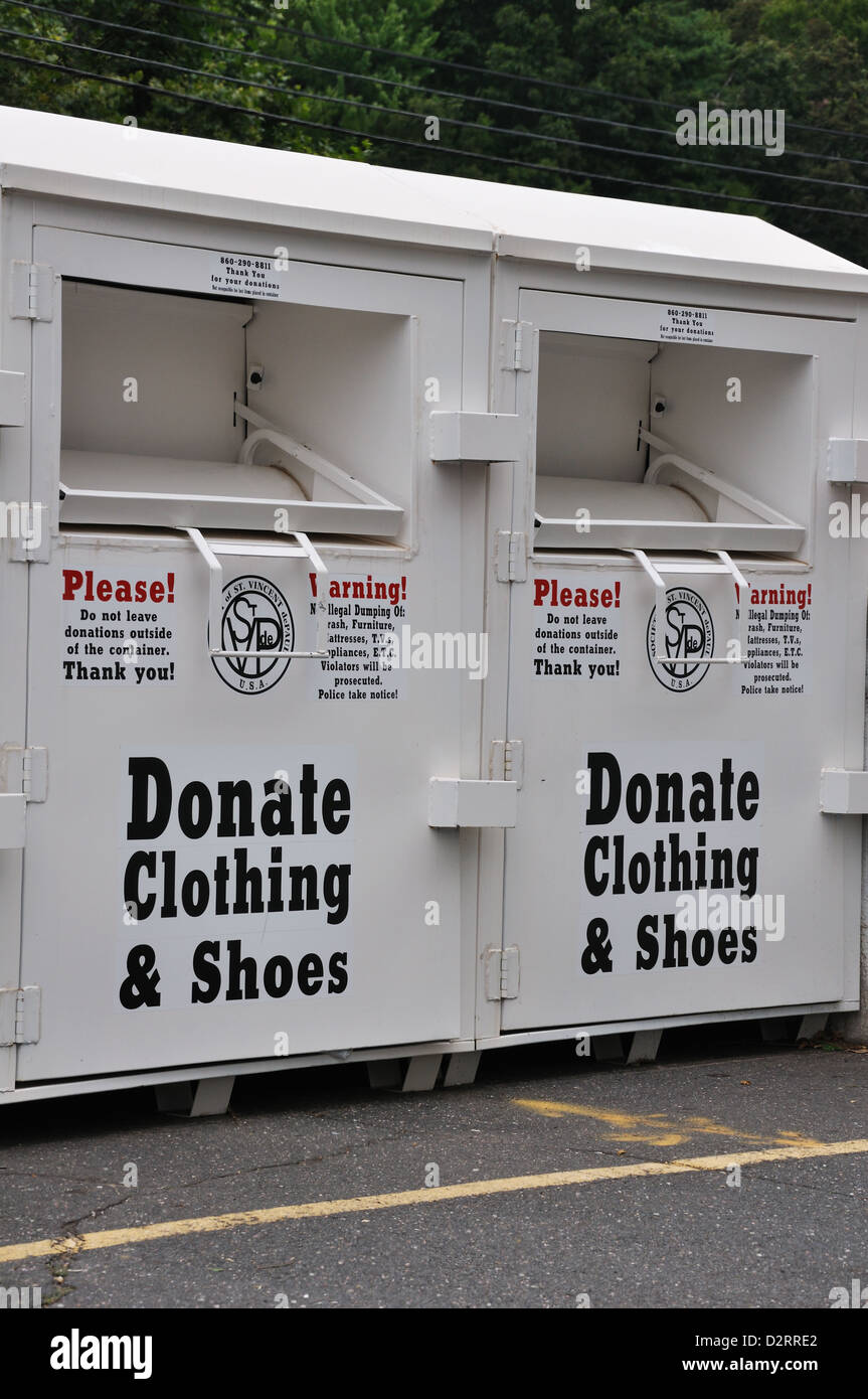 Scomparti di donazione per beneficenza Foto Stock