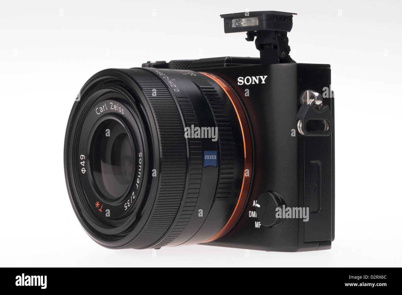 Sony Cyber-shot RX1 full frame fotocamera digitale, flash popped up. Foto Stock