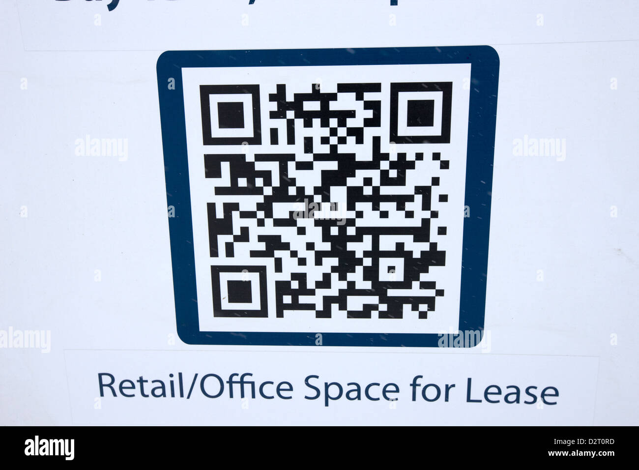 Codice qr sul tabellone per retail office space for lease Saskatoon Saskatchewan Canada Foto Stock