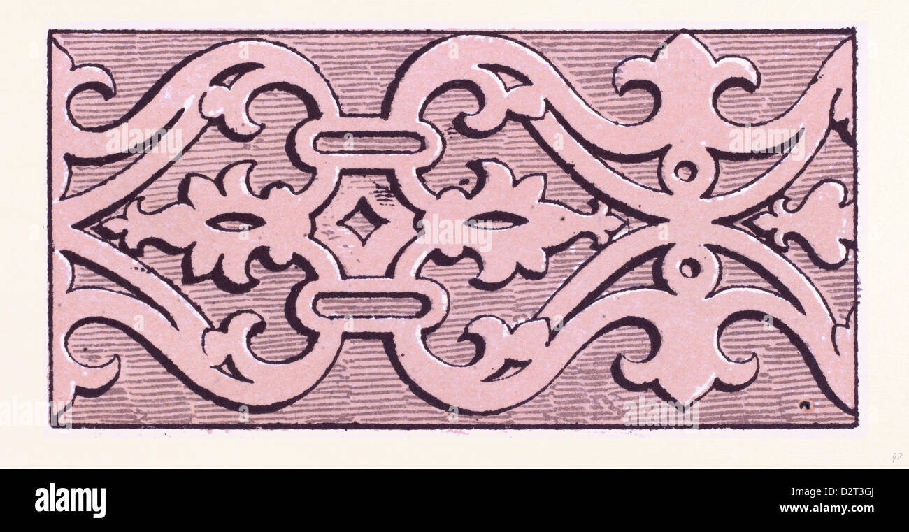 Elizabethan ornamento Foto Stock