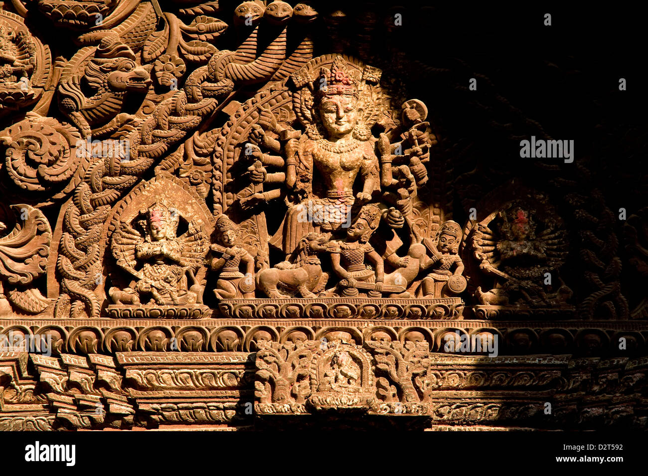 Nyatapola, Bhaktapur, Sito Patrimonio Mondiale dell'UNESCO, la valle di Kathmandu, Nepal, Asia Foto Stock