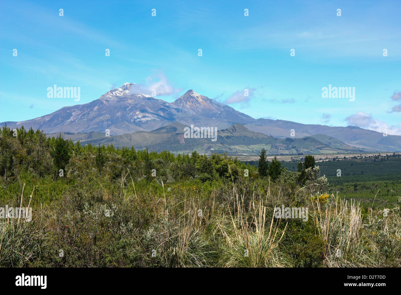 Twin montagne in Ecuador Foto Stock