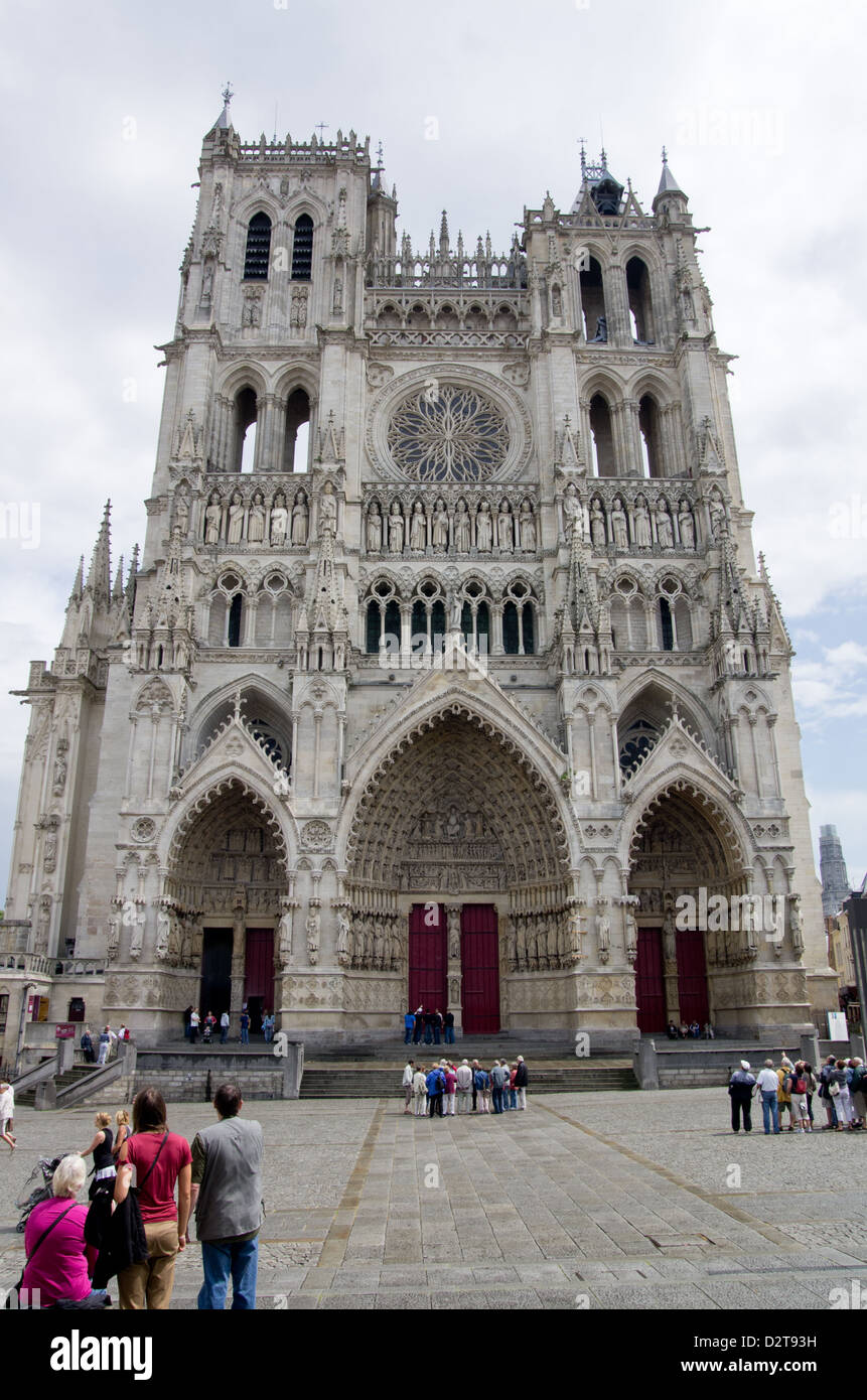 La cattedrale di Amiens Foto Stock