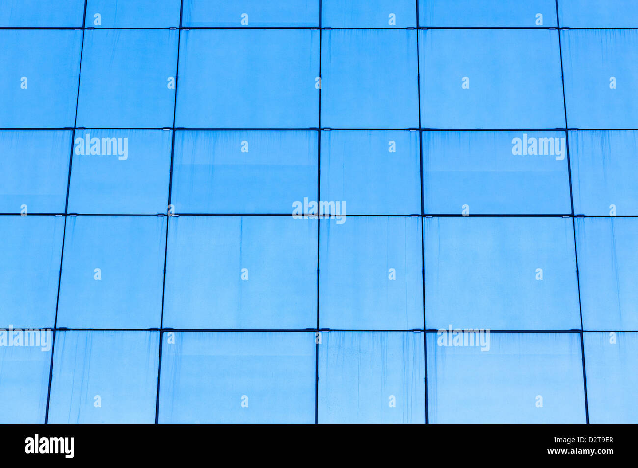 Vetro blu facciata di edificio pattern Foto Stock