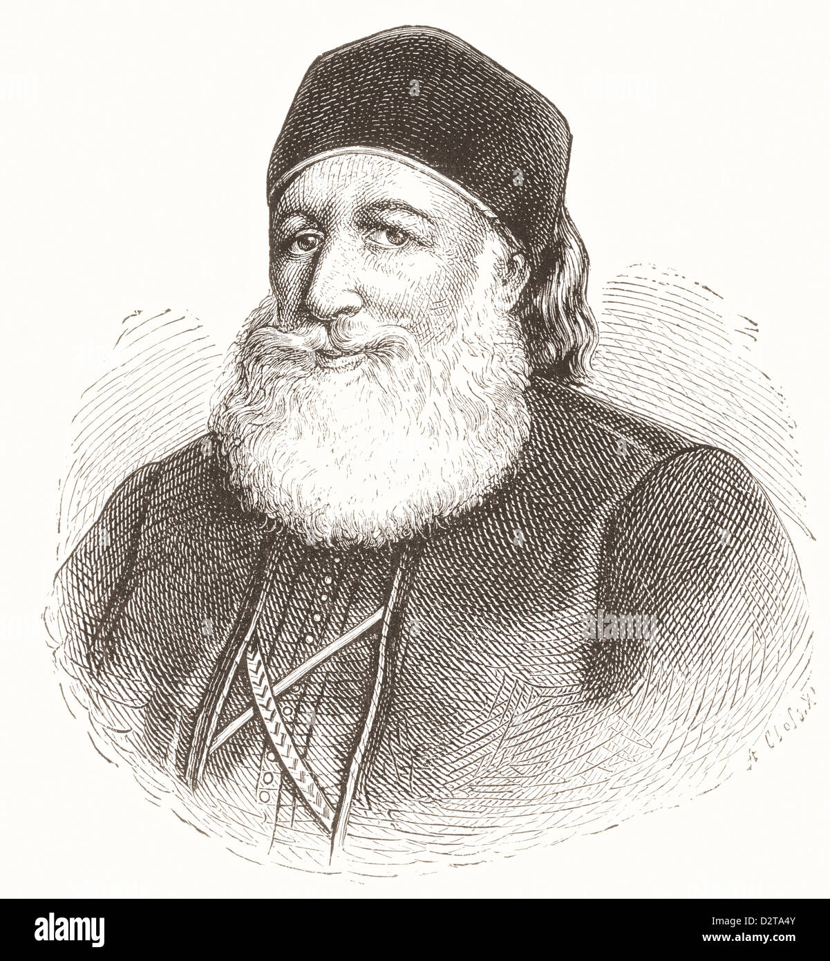 Muhammad Ali Pasha al-Mas'ud ibn Agha, 1769 - 1849. Comandante albanese nell esercito Ottomano, Wāli e auto-dichiarato Khedive d'Egitto Foto Stock