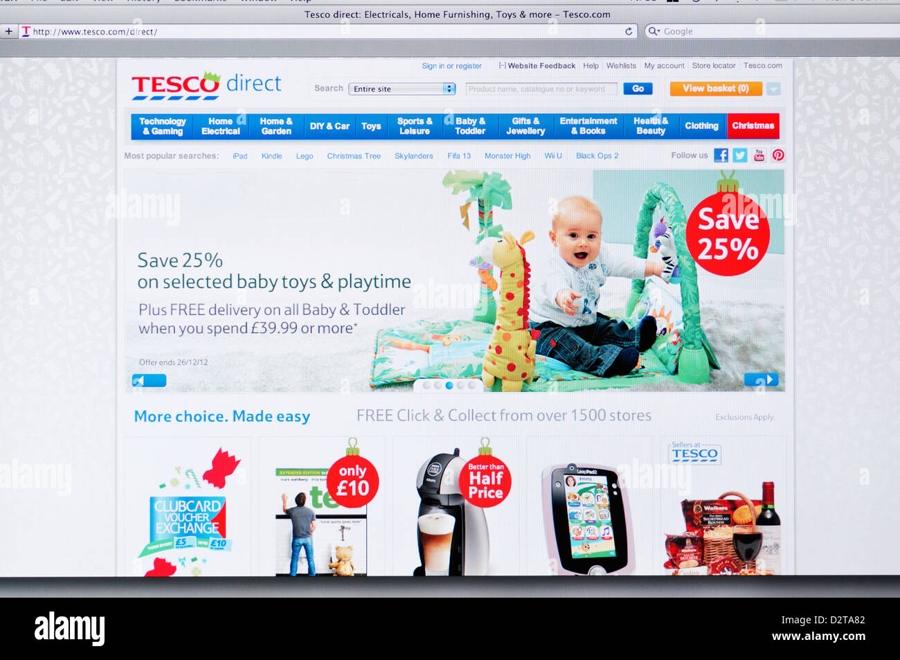 Sito web Tesco - online shopping Foto Stock