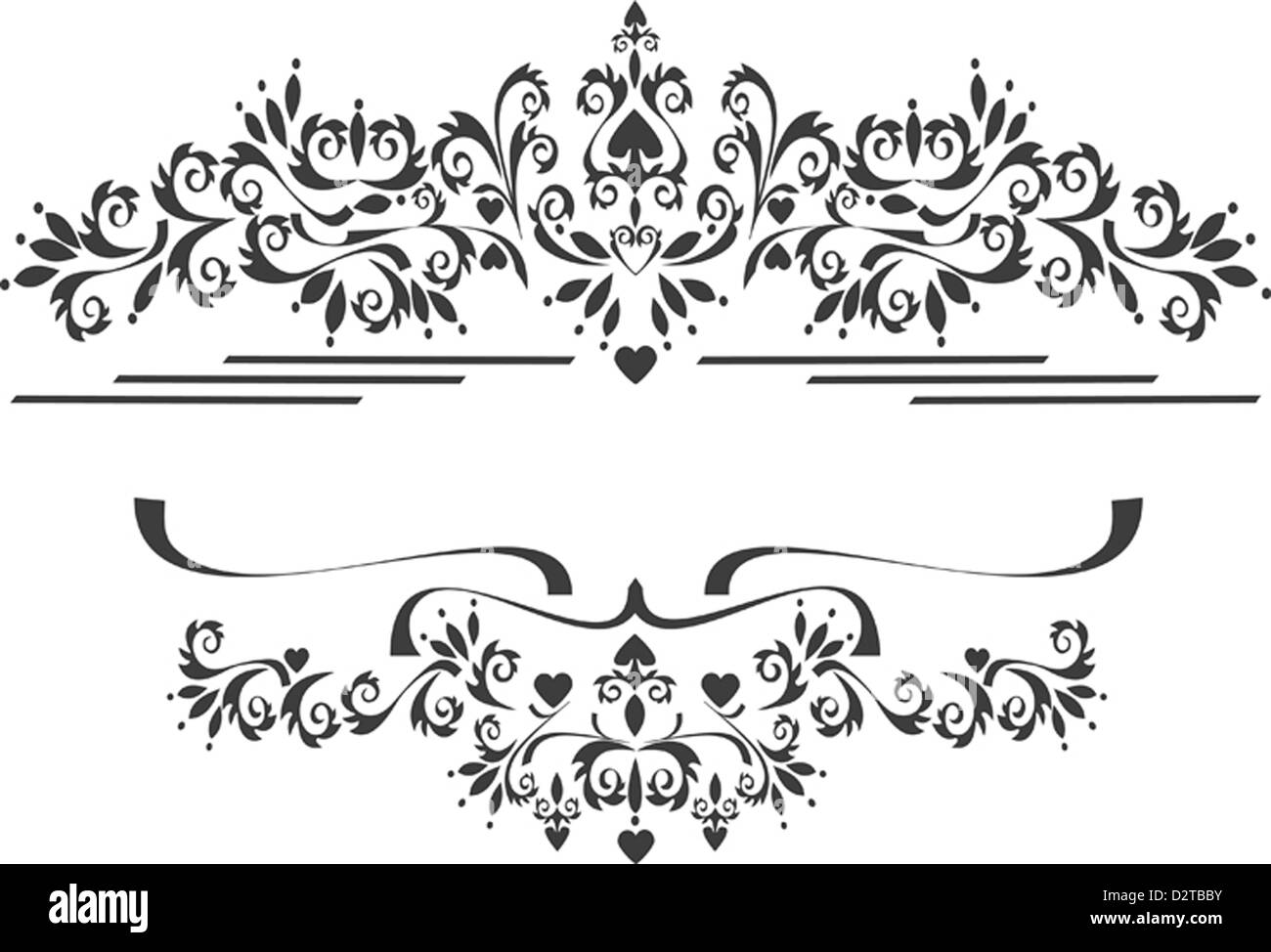 Ornamento decorativo confine , telaio. Foto Stock