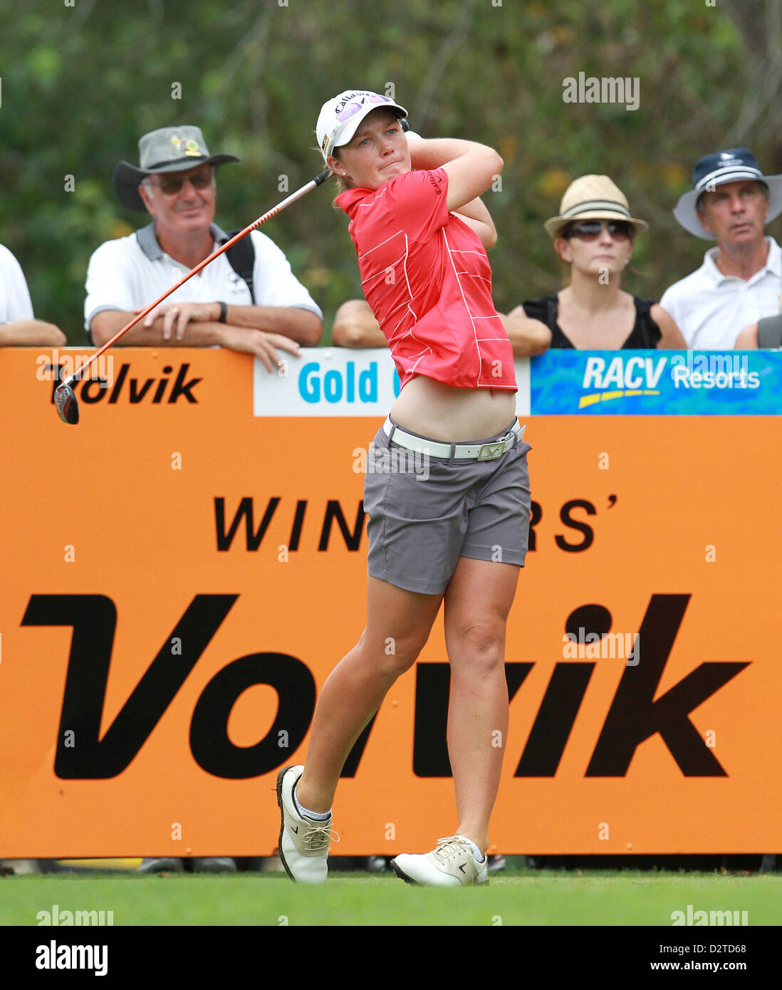 Queensland, Australia. Il 1 febbraio 2013. STACEY KEATING (AUS) tour europeo, azione dal giorno 1 del Volvik RACV Ladies Masters 2013, Royal Pines Resort, Queensland. Credit: Azione Plus immagini di Sport / Alamy Live News Foto Stock