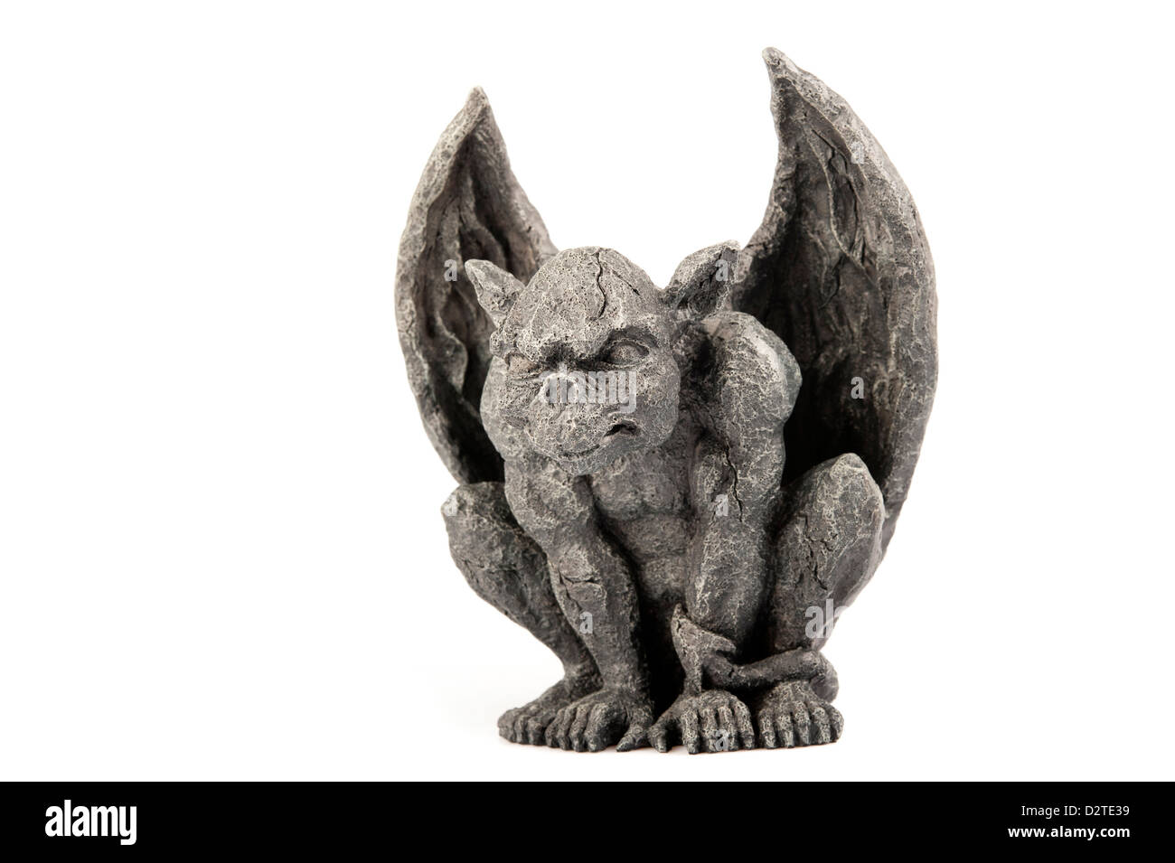 Gargoyle alato statua isolata Foto Stock