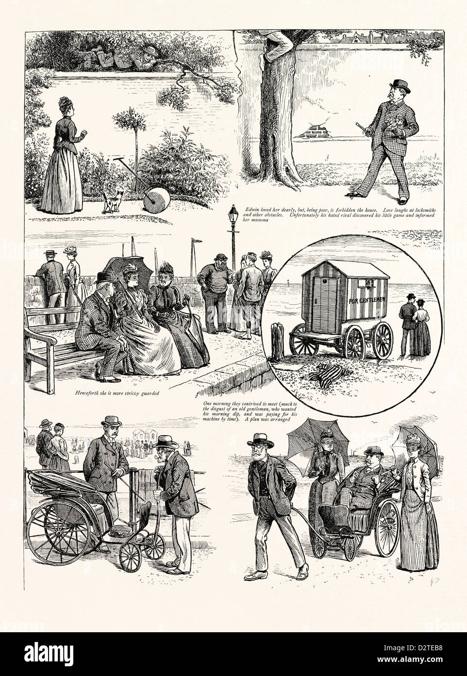 La storia di una località ELOPEMENT: Edwin amava teneramente ma essendo poveri è vietata la casa. Love Ride a Fabbri Foto Stock