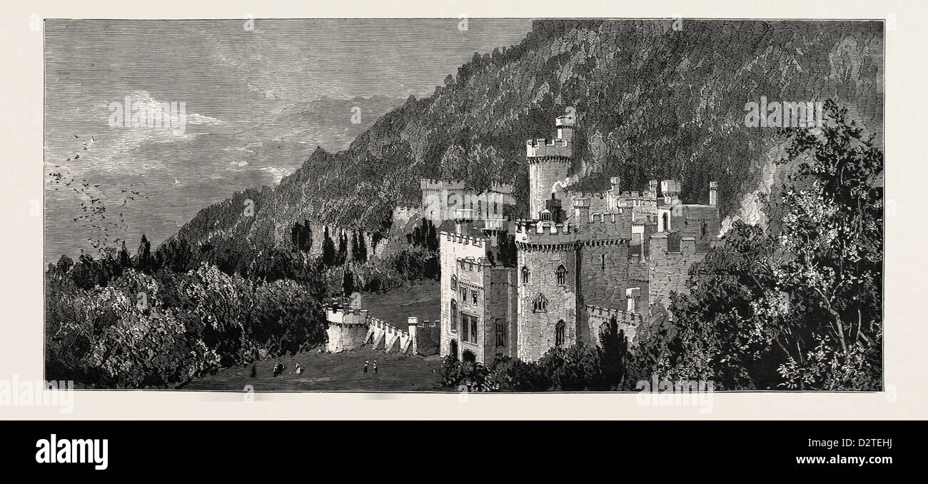 Il castello di GWRYCH, ABERGELE, IL GALLES DEL NORD Foto Stock