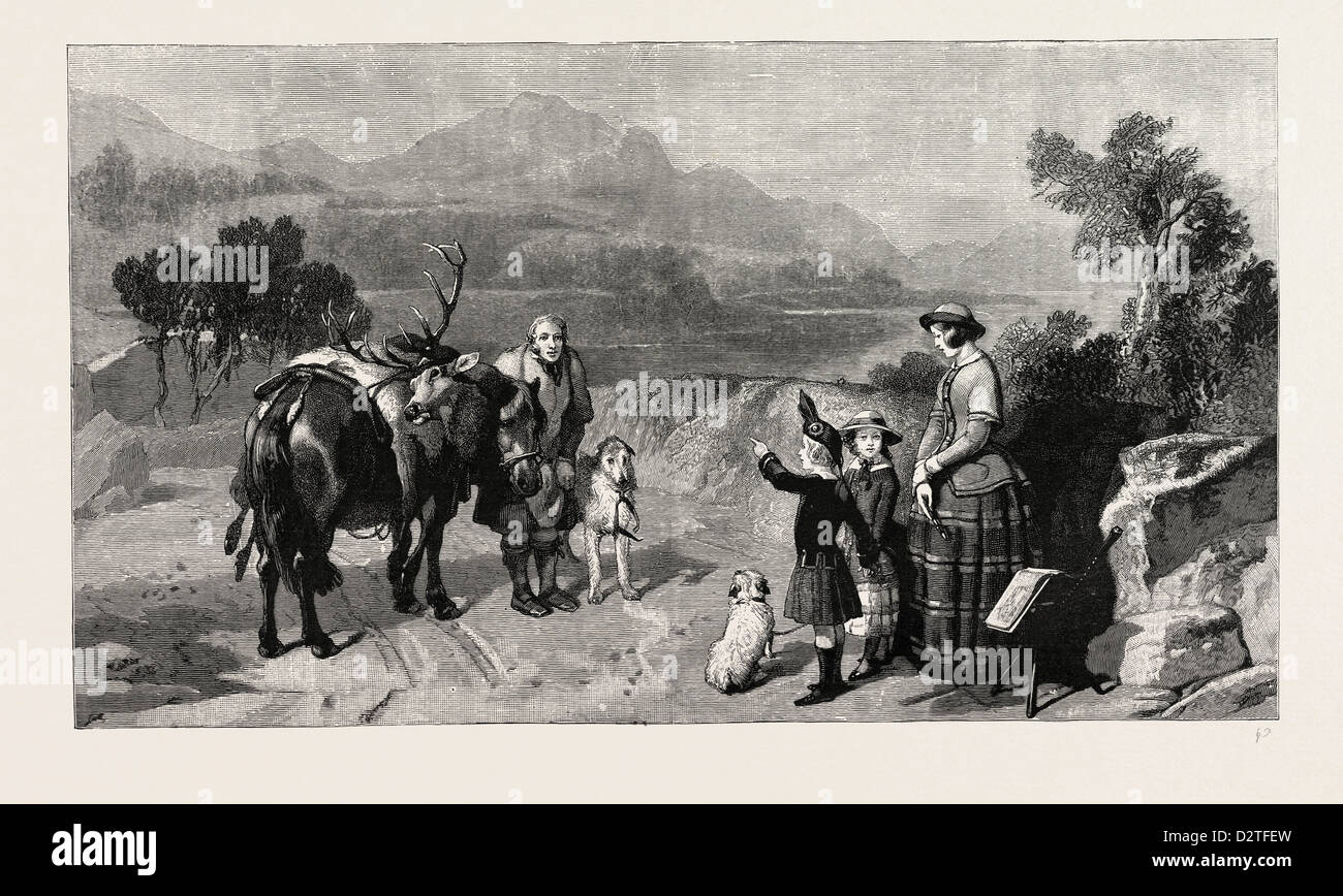 Sua Maestà la regina, principessa REALE E IL PRINCIPE DI GALLES A LOCH LAGGAN, SCOZIA Foto Stock