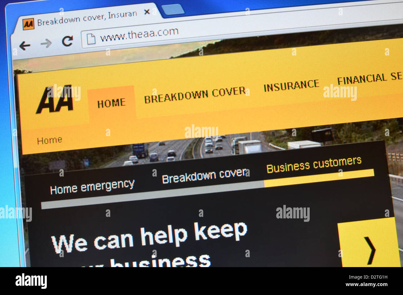 Theaa.com screenshot del sito web Foto Stock