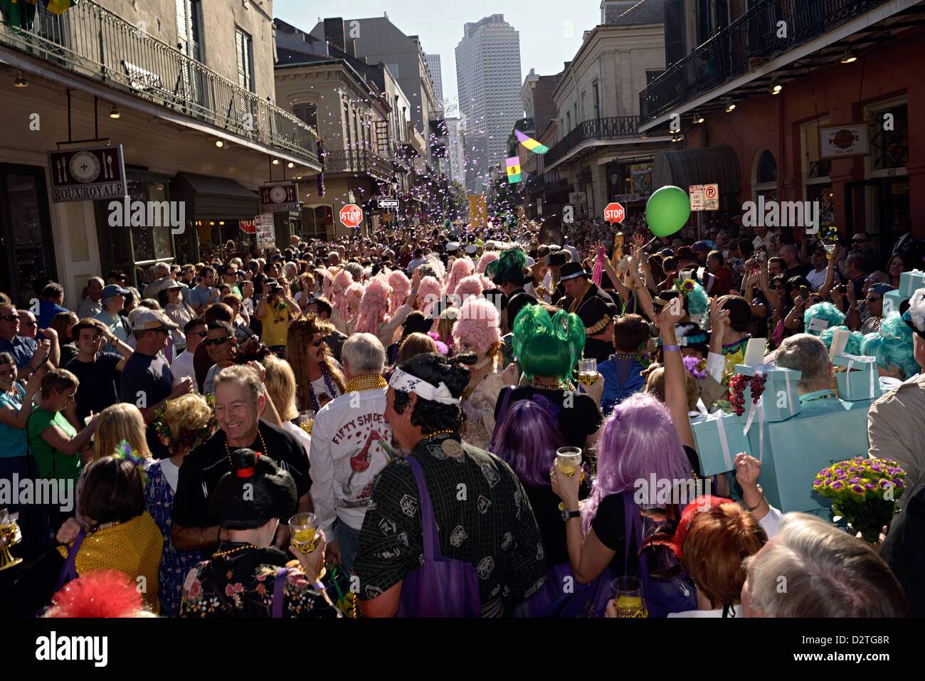 Mardi Gras Parade New Orleans French Quarter Foto Stock