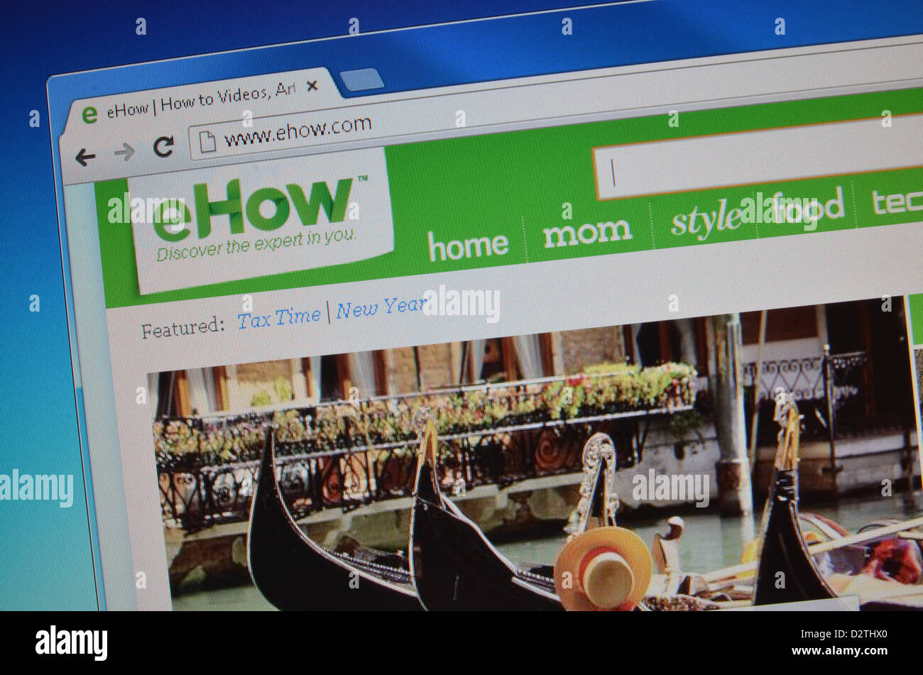 EHow.com screenshot del sito web Foto Stock