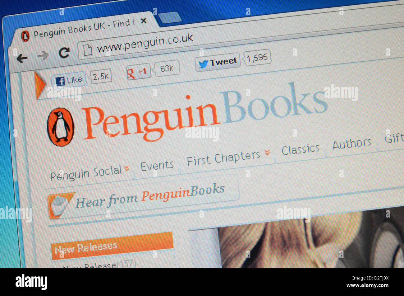 Penguin.co.uk screenshot del sito web - Publishing Company Foto Stock