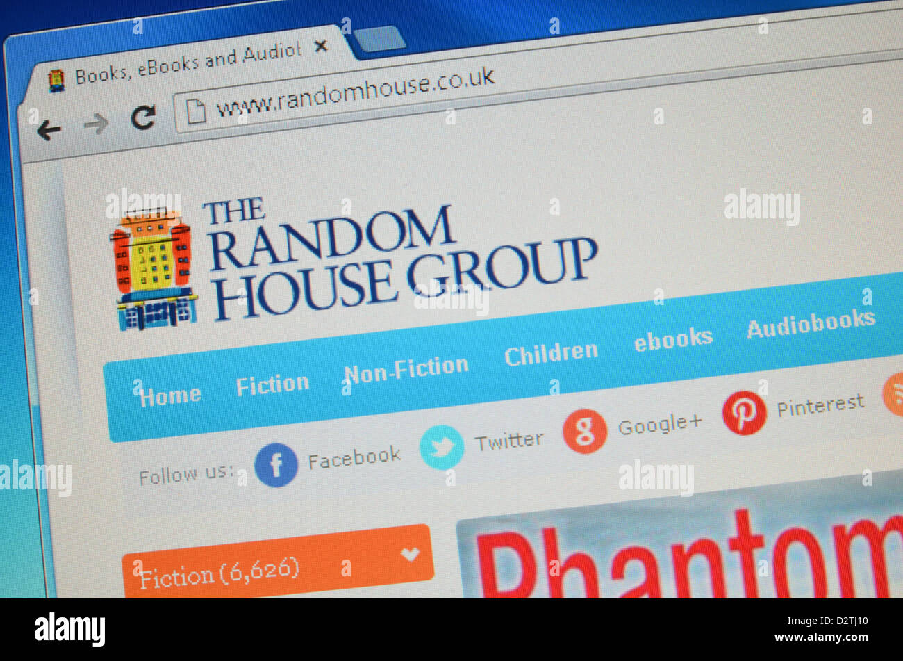 Randomhouse.com screenshot del sito web Foto Stock