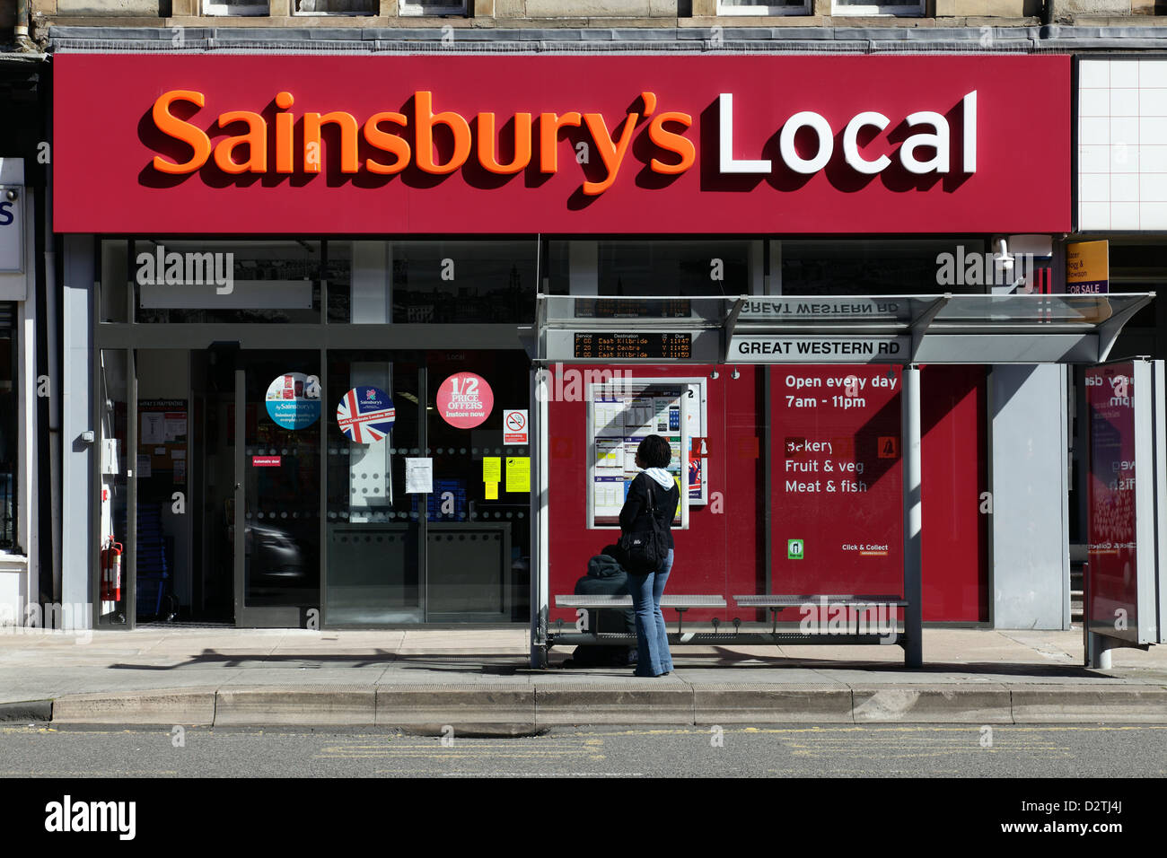 Un Sainsbury's negozio locale, REGNO UNITO Foto Stock