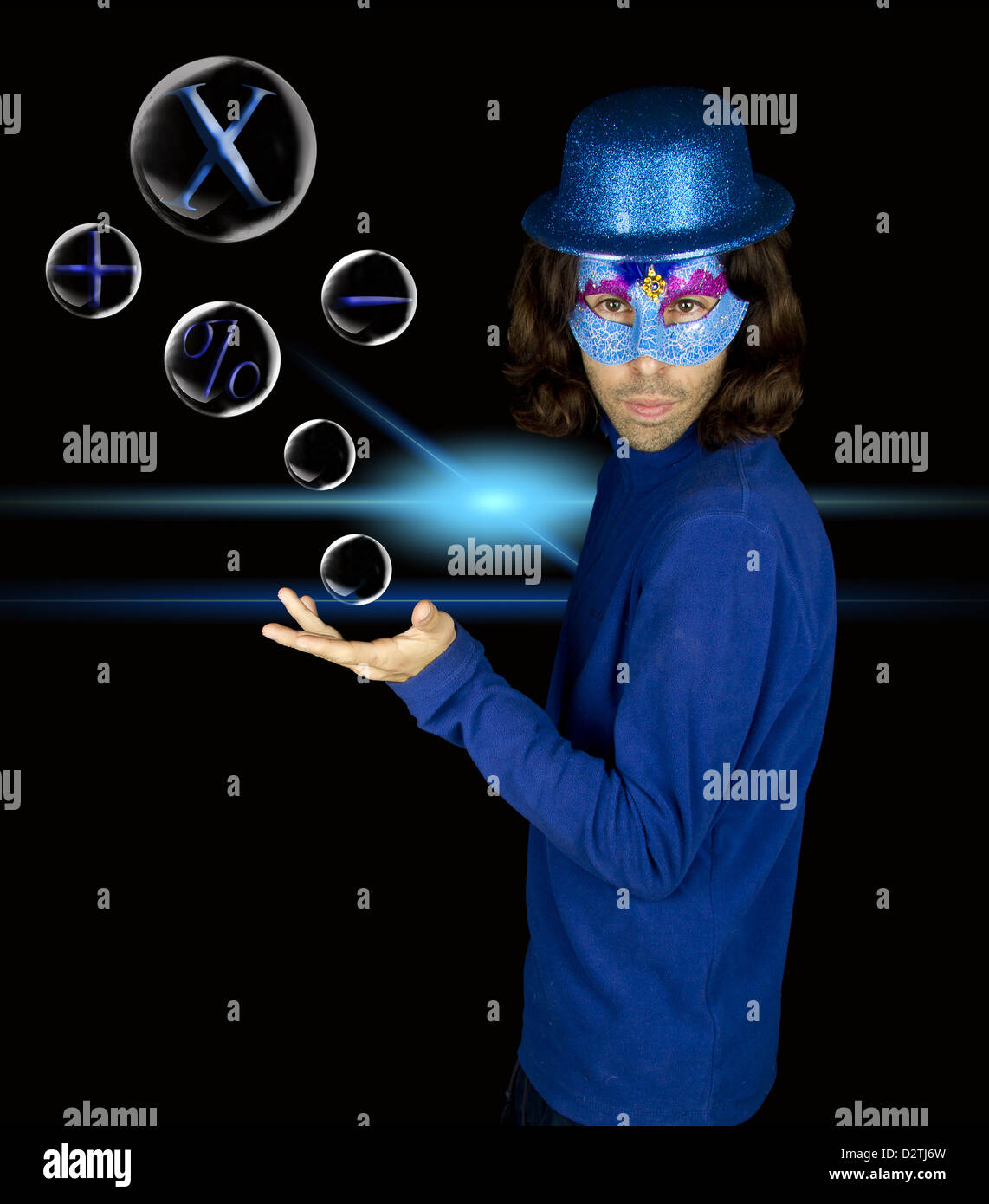 In matematica la zuppa di bolle Foto Stock