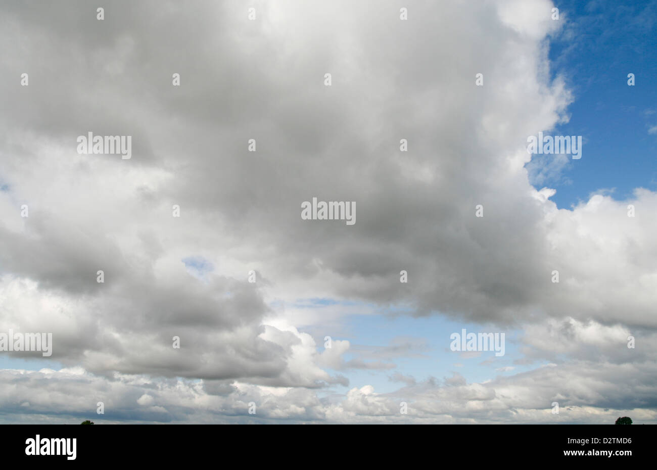 Nuvole temporalesche raccolta Histon Cambridgeshire England Regno Unito Foto Stock