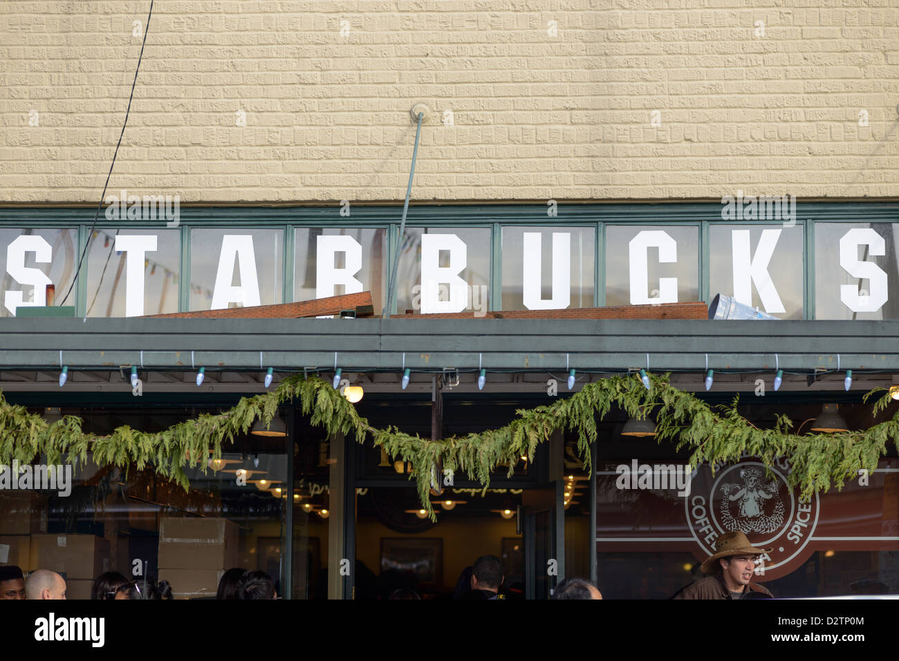 La prima mai Starbucks, Seattle, Stati Uniti d'America Foto Stock