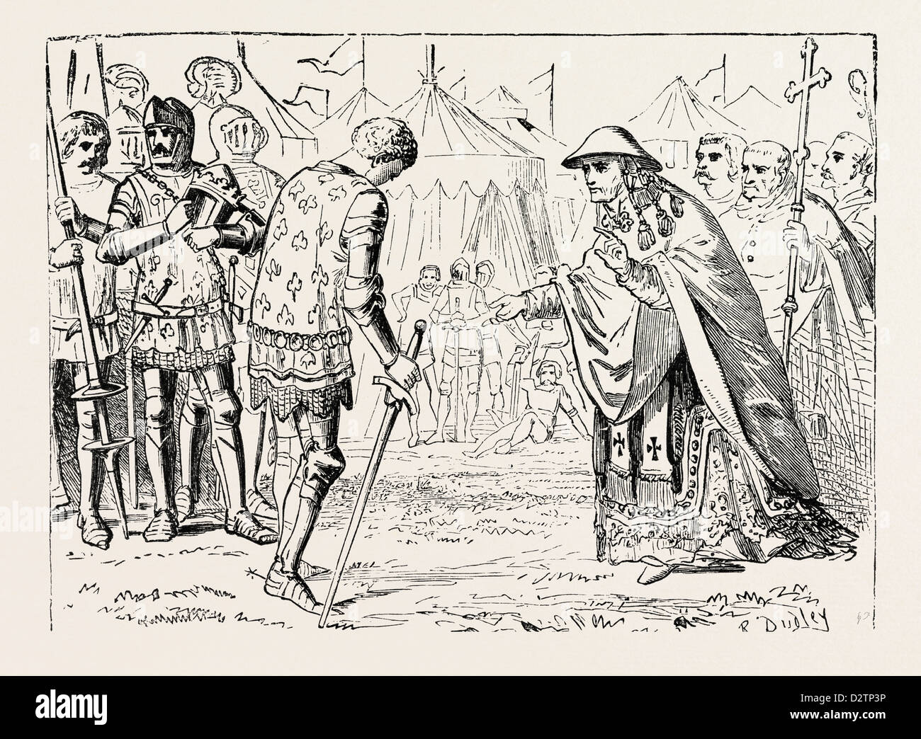 Il Cardinale TALLEYRAND intercede con il Principe Nero. Foto Stock