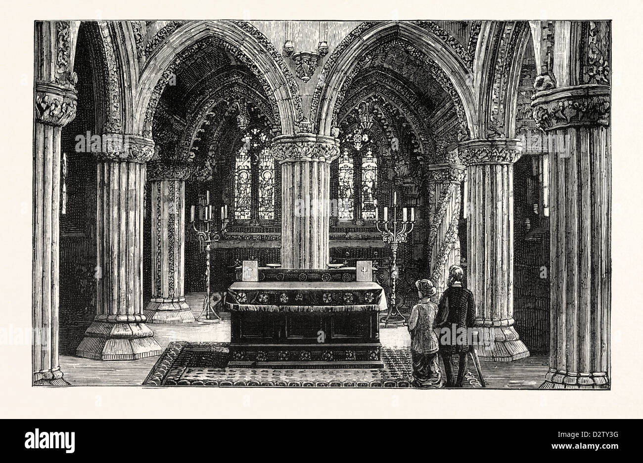 Edimburgo: Roslin Chapel: il coro Foto Stock