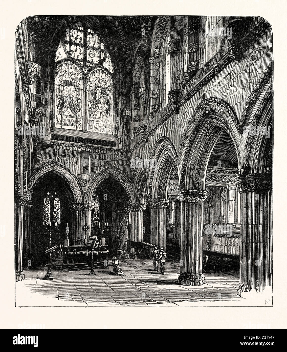 Edimburgo: Roslin Chapel: interno Foto Stock