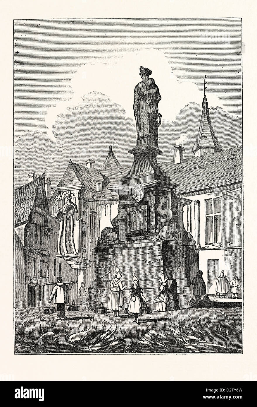 Statua della cameriera di Orleans a rouen Francia Foto Stock