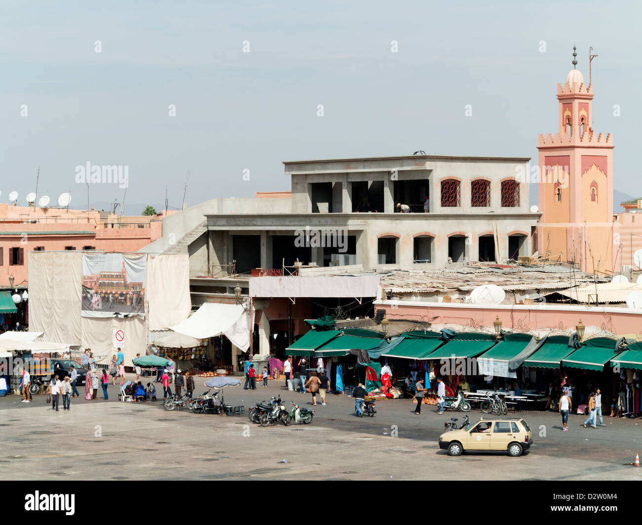 La ricostruzione del ristorante Argana dopo l attentato alla bomba in Djemaa el Fna , Marrakech , Marocco , il Nord Africa Foto Stock