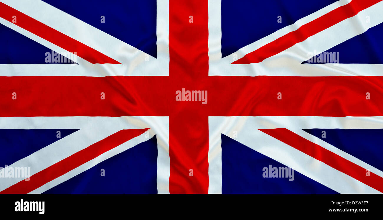 Union Jack flag e forma di cuore ripple Foto Stock