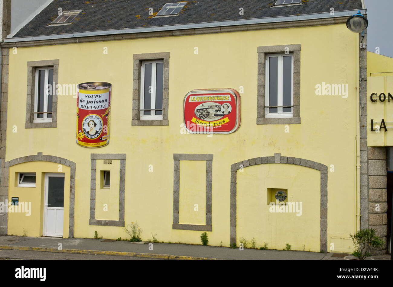 La sardina cannery Quiberon Francia Foto Stock