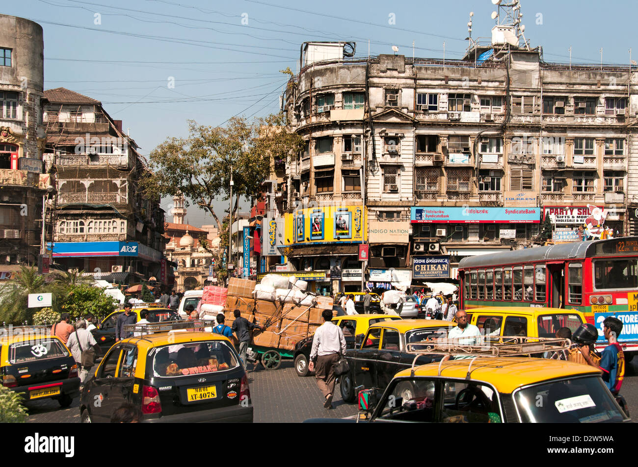 Mumbai ( Bombay ) India Crawford Market - Zavari Bazaar Foto Stock