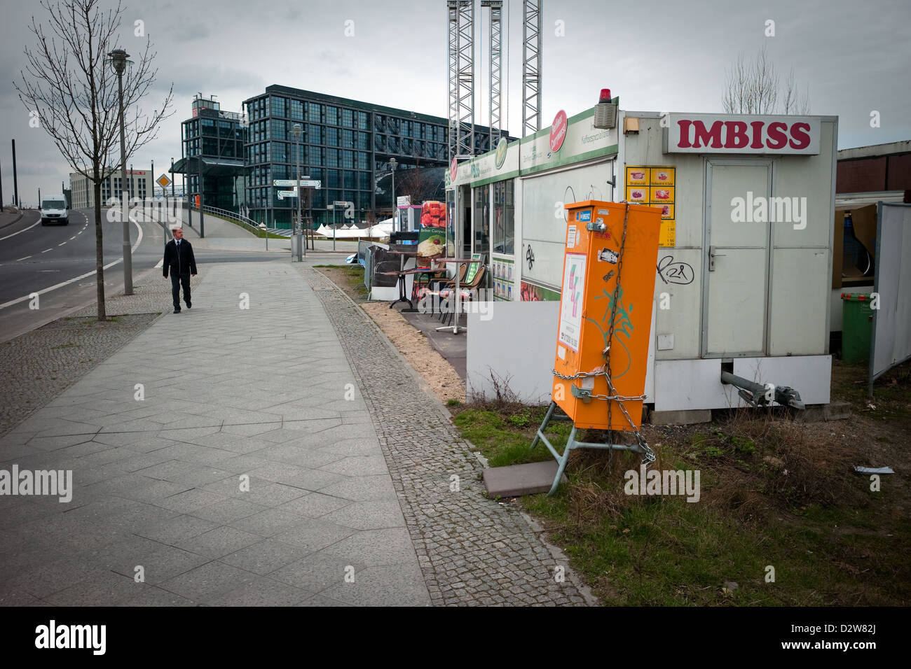 Berlino, Germania, desolazione intorno alla stazione principale Foto Stock