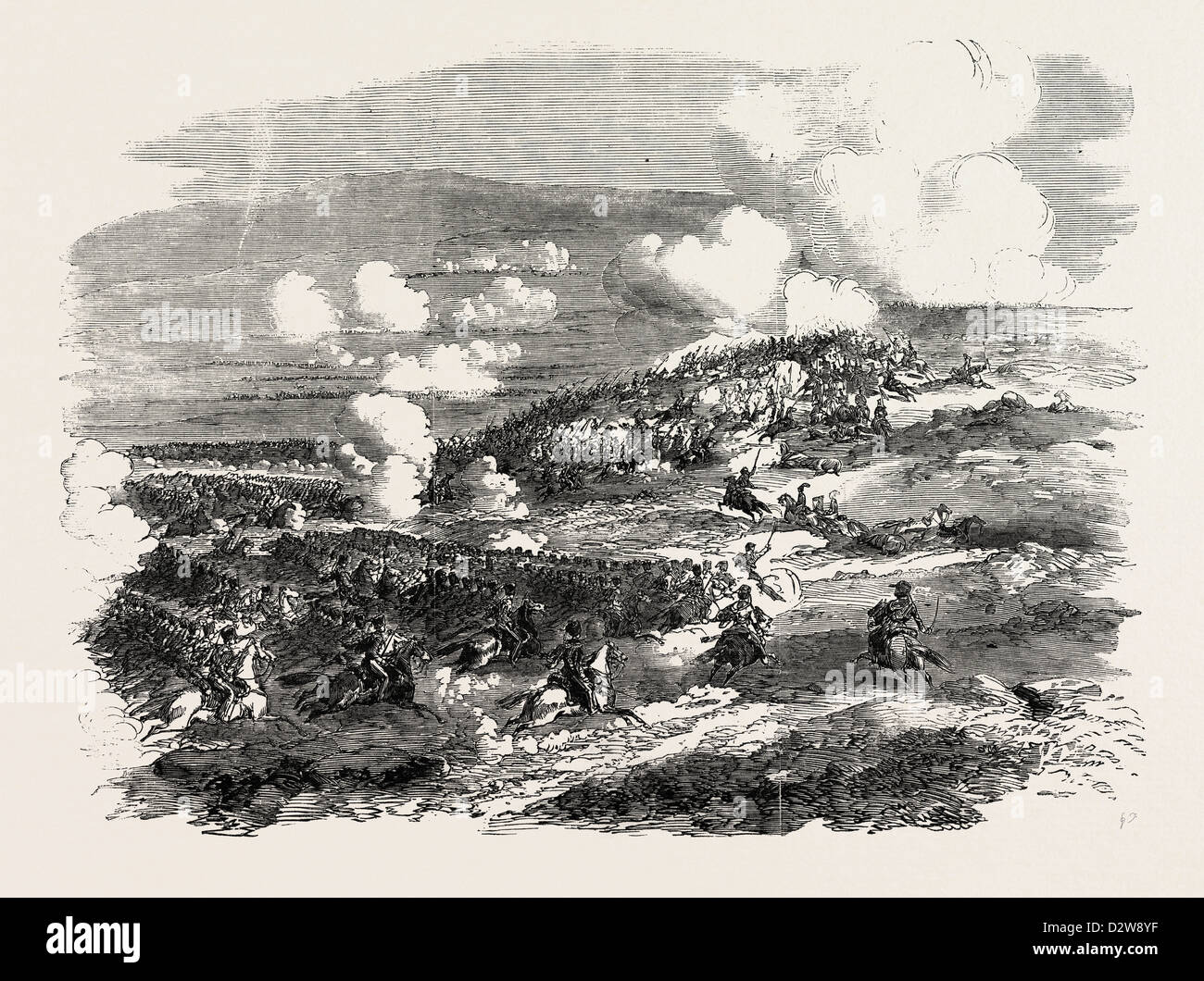 La guerra di Crimea: la spia Carica di cavalleria A BALACLAVA 1854 Foto Stock