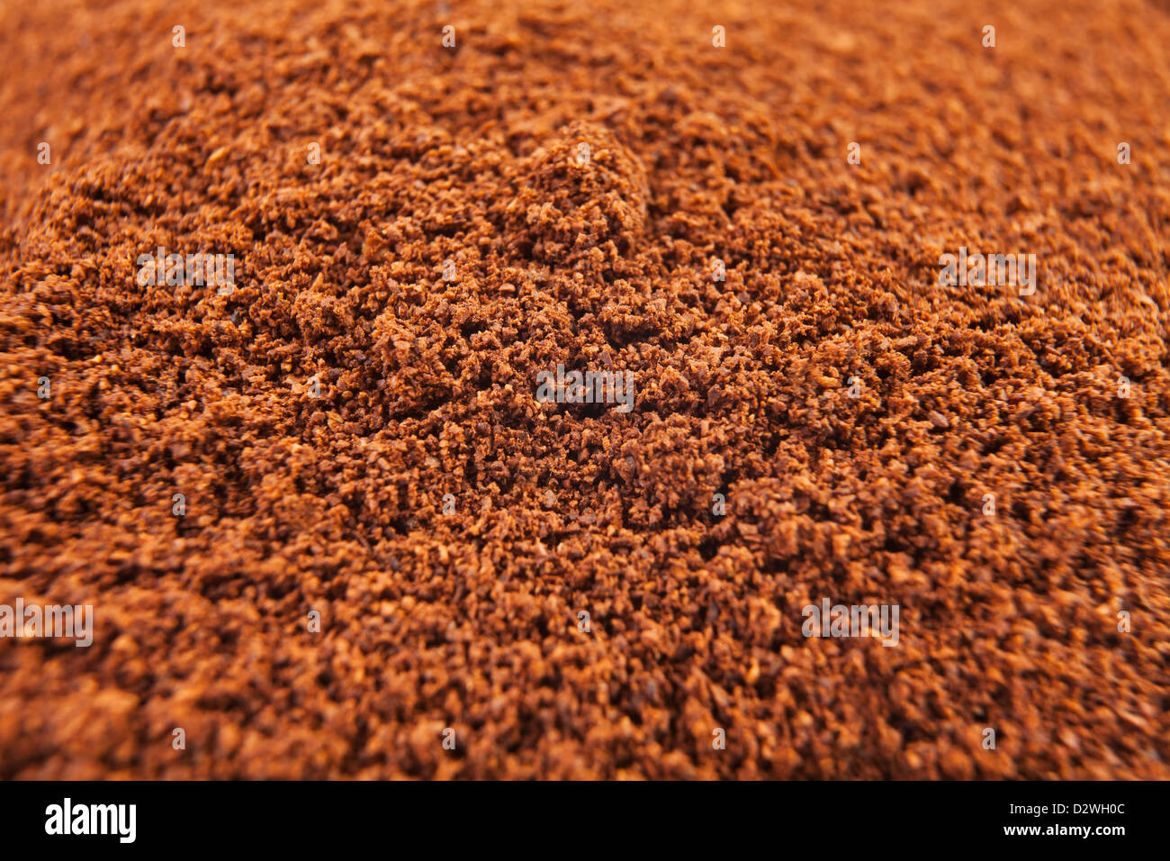 Il caffè macinato full frame closeup Foto Stock