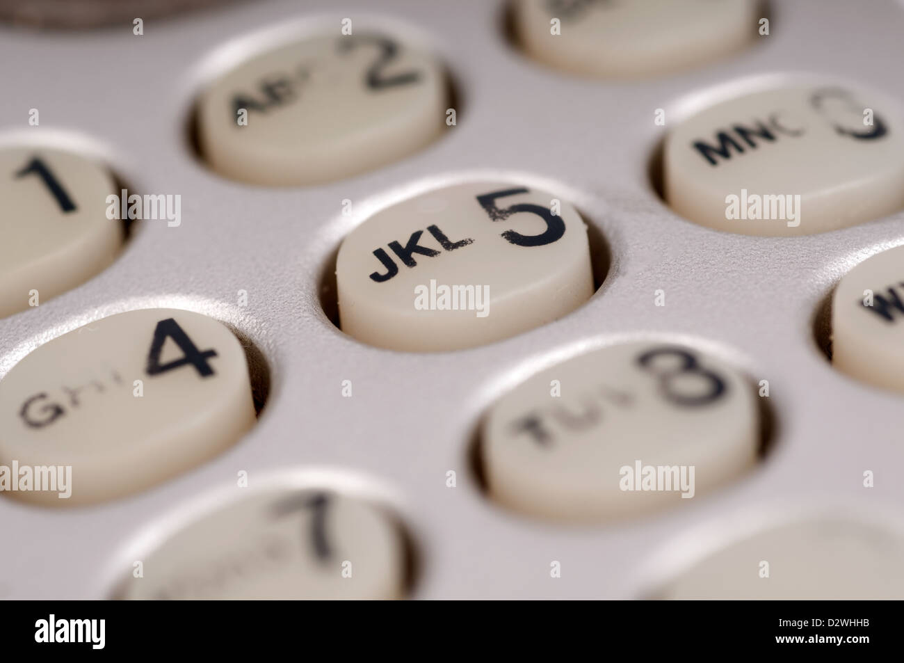 Tastierino numerico di un telefono Foto Stock