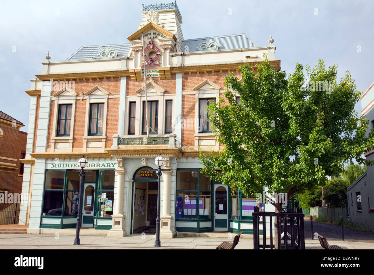 Biblioteca e edificio del Municipio a Mudgee, nuovo galles del Sud, Australia Foto Stock