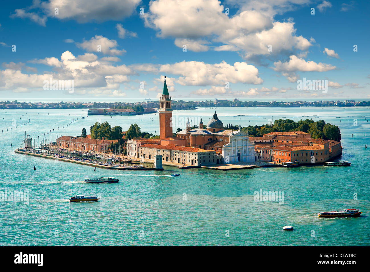 L'isola di San Giorgio Maggiore laguna di Venezia Foto Stock